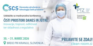 Prva mednarodna konferenca o tehnologiji čistih prostorov v Sloveniji Prva mednarodna konferenca O tehnologiji čistih prostorov v sloveniji