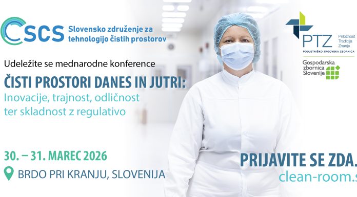 Prva mednarodna konferenca o tehnologiji čistih prostorov v Sloveniji Prva mednarodna konferenca O tehnologiji čistih prostorov v sloveniji